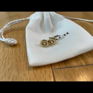 Coach Earrings. Gold Plated.